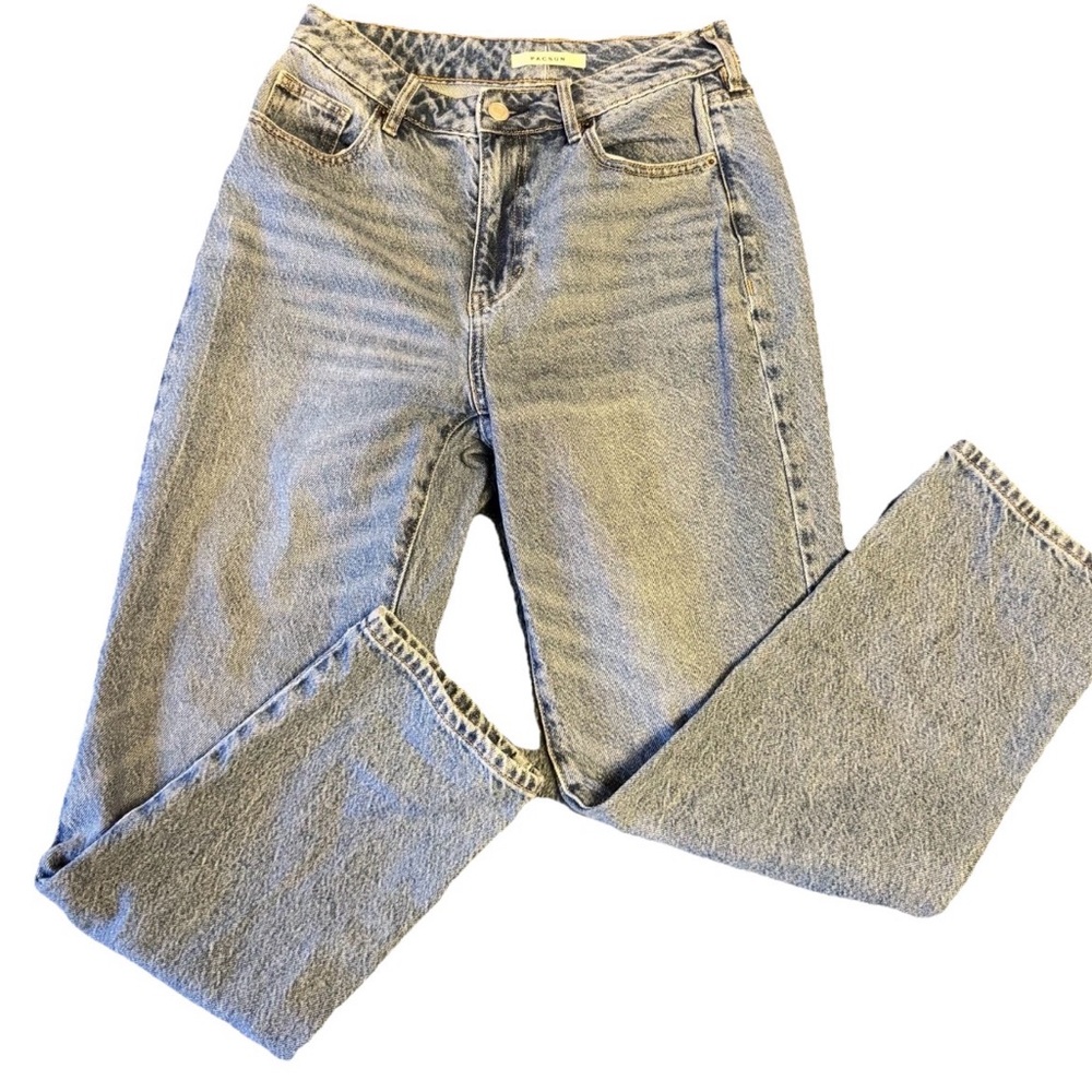 PacSun Mom Jeans Size 27 High Rise‎ 100% Cotton Light Wash Straight Leg Y2K